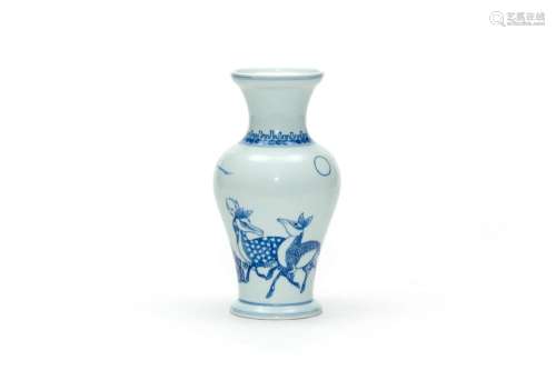 A Blue and White Guanyin Vase with Guangxu Mark