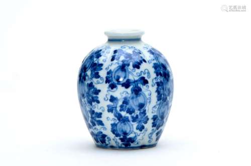 A Blue and White Water Pot Vase with Yongzheng Mark