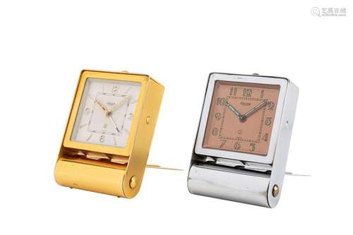 Jaeger-LeCoultre - Lot of two Jaeger-LeCoultre travel clocks...