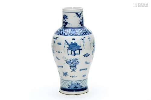 A Blue and White TREASURES Vase