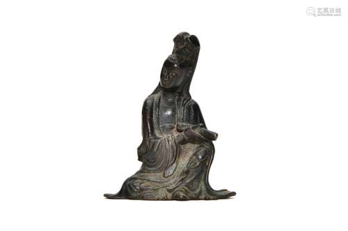 A Bronze Guanyin Figure