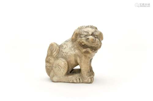 A Carved Marble Lion Figure Paperweight