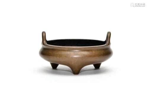 A Bronze Tripod Censer with Xuande Mark