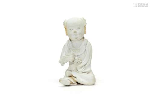 A Hutian Ware White Glazed Child Figure