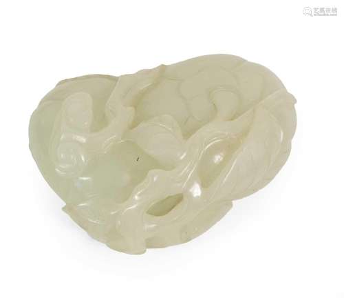 A Chinese Pale Celadon Jade Carving, Qing Dynasty, 18th cent...