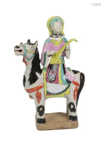 A Chinese Porcelain Figure Group, 19th century, as a female ...