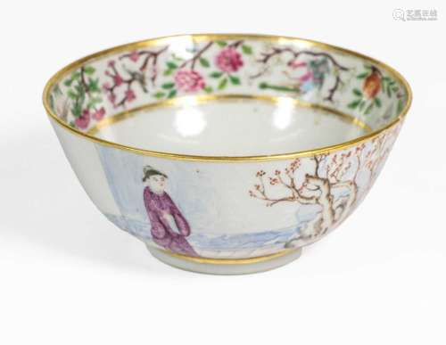 A Chinese Porcelain Bowl, early 19th century, painted in fam...