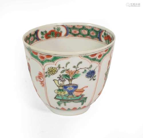 A Chinese Porcelain Tea Bowl, Kangxi, painted in famille ver...