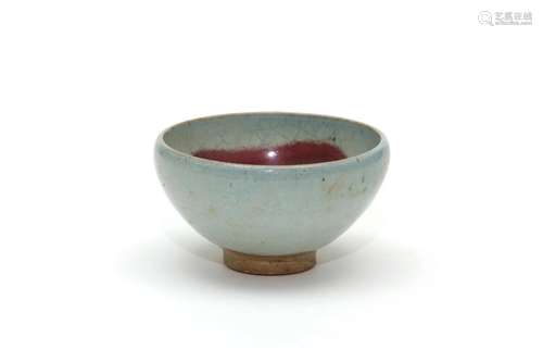 A Jun Glaze with Red Spot Tea Bowl