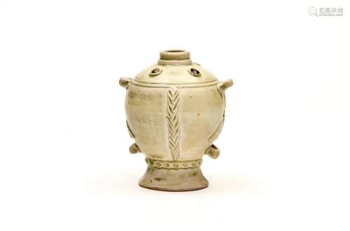 A Celadon Fish Formed Zun Vase