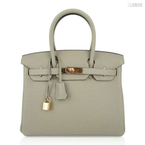 Hermes Sauge Togo Leather Birkin 30 W/GHW