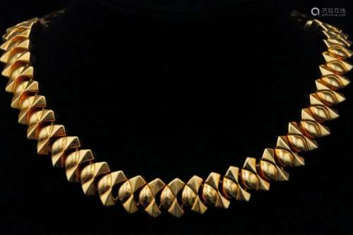 Italian Designer 18K Yellow Gold 18.5" Necklace