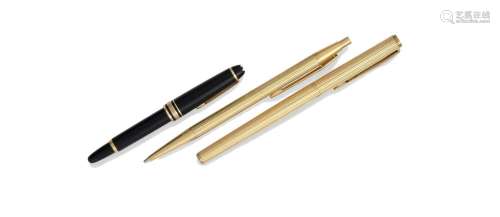 Three Montblanc Writing Implements, comprising: a Meisterstu...