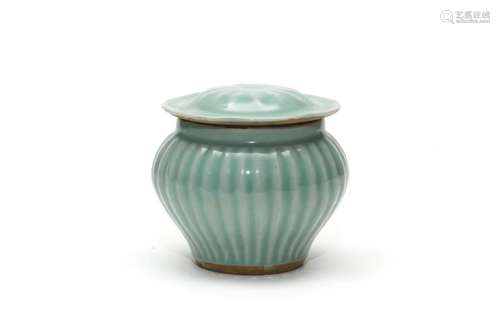 A Longquan Celadon Lined Jar with Lid