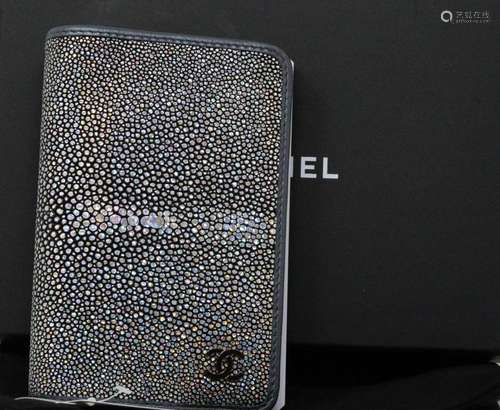 Chanel Metallic Galuchat Agenda Book NEW