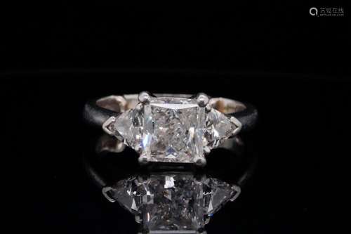 1.51ct GIA VS2/E Diamond & 0.50ctw Diamond Ring