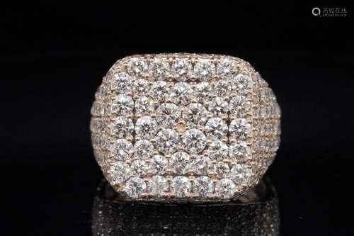 7.50ctw SI1-SI2/G-H Diamond and 14K Yellow Gold Ring