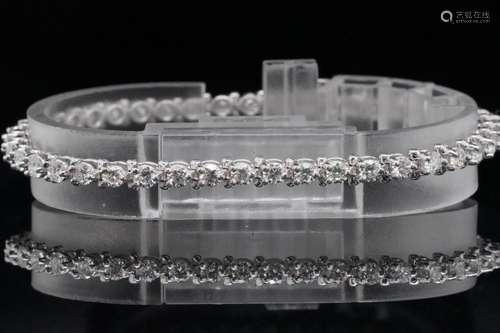 4.50ctw SI1-SI2/G-H Diamond and 14K 7" Bracelet