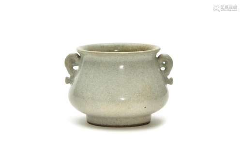 A Guan Ware Celadon Footed Censer