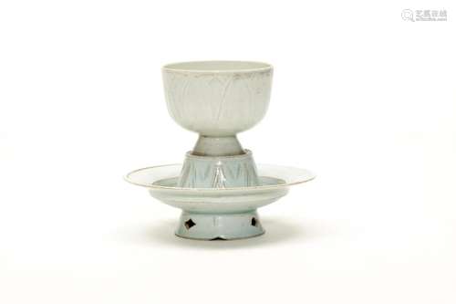 A Hutian Celadon Tea Cup Set