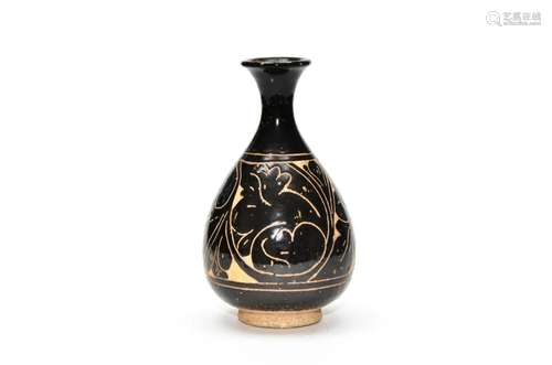 A Black Glazed Meiping Vase