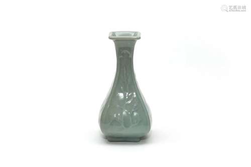 A Longquan Celadon Square Vase