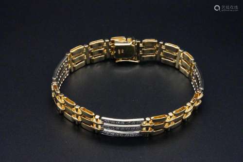 1.25ctw SI1-SI2/G-H Diamond and 14K 8" Bracelet