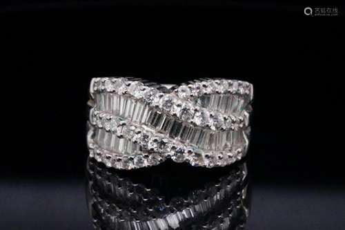 2.25ctw SI1-SI2/G-H Diamond and 14K White Gold Ring