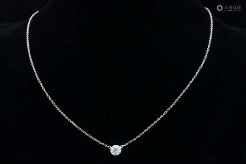 Platinum and 0.50ct VS1-VS2/F-G Diamond 14" Necklace