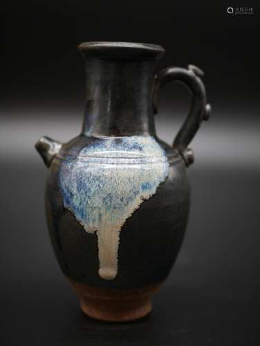 Southern Song Dynasty Tenmoku Glazed Jian Wine Bottle