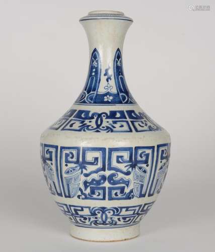 Qing Dynasty Porcelain Vase W/Eternal Knot Motif