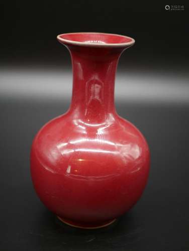 Qing Dynasty Sang de Boeuf Glazed Tianqiuping Vase