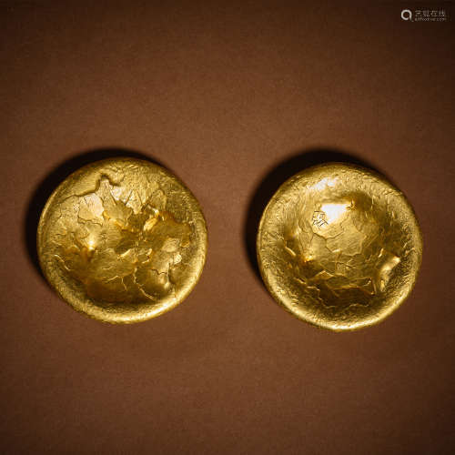 Pure gold coins of the Qing Dynasty