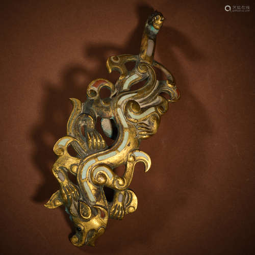 Han dynasty gilded belt hook