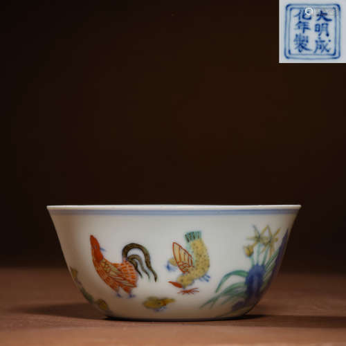 Ming Dynasty chicken pattern cup