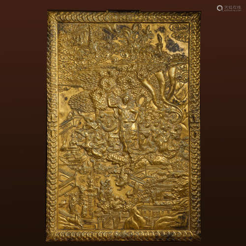 Bronze gilt plate from qing Dynasty
