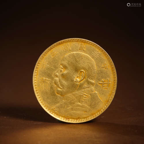 Pure gold coins of the Qing Dynasty