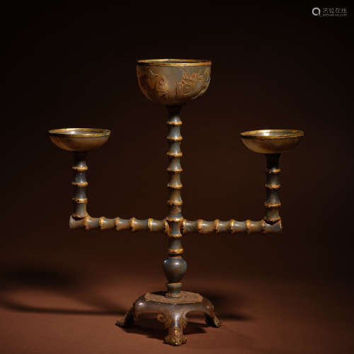 Song Dynasty agate bamboo festival lamp stand
