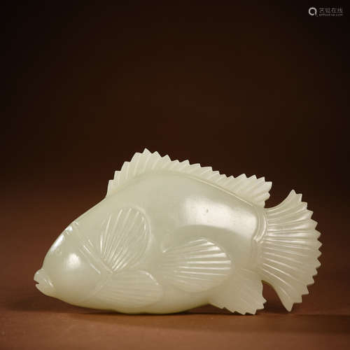 Hetian jade fish box from the Qing Dynasty