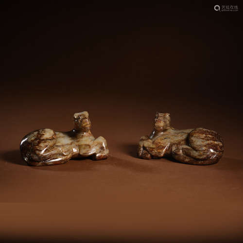 Ancient Hetian jade horse