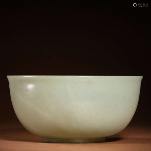 Qing Dynasty hetian jade bowl