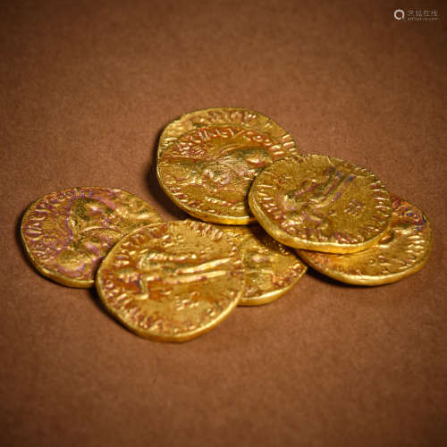 Pure gold coins of the Tang Dynasty