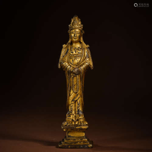 Liao Liu Gold Buddha statue