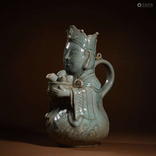Korean celadon figure pot