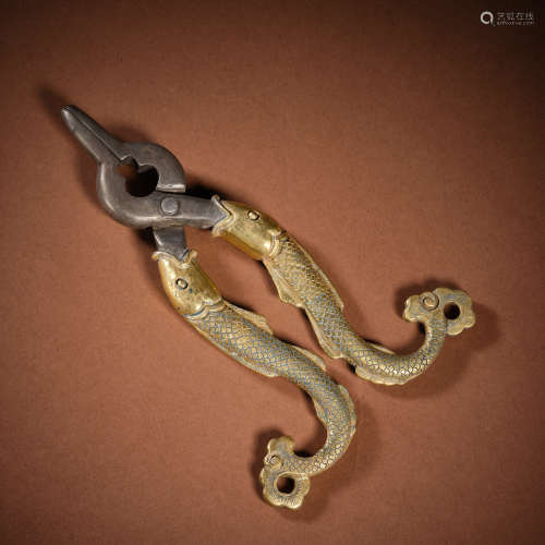 Song dynasty silver gilt fish pliers