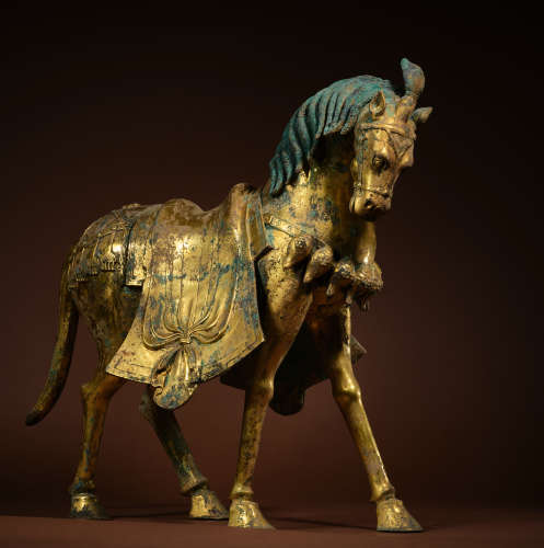 Han dynasty gilded war horse