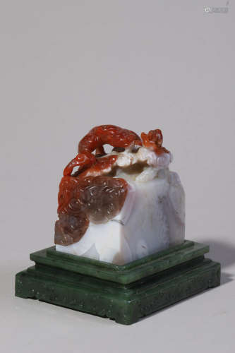 Carved South-Red-Agate Seal