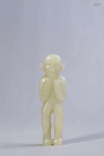 Carved Yellowish Jade Figurine