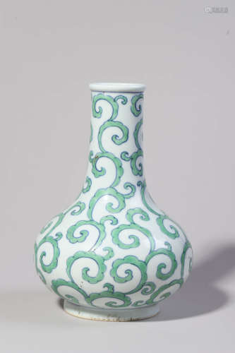 Doucai Glaze Grass Bottle Vase
