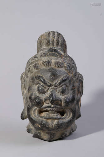 Carved Stone Head of Acala